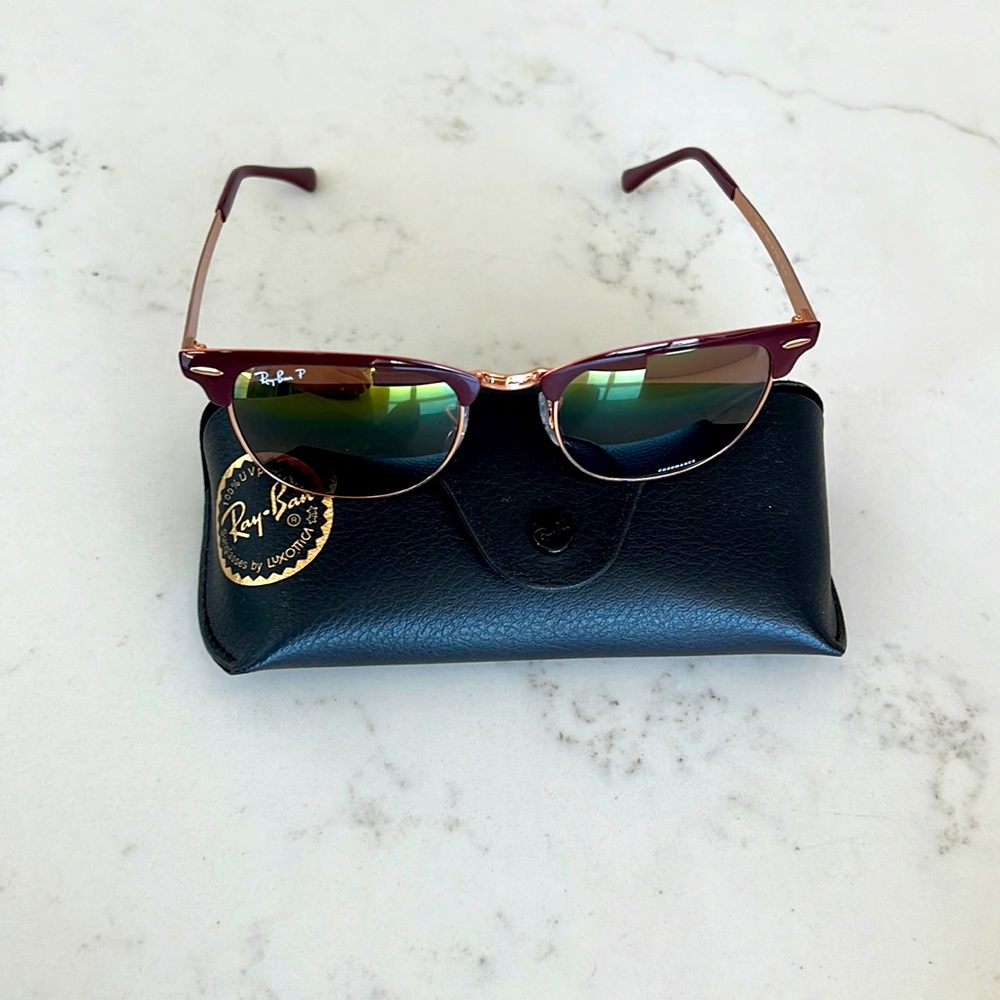 Ray-Ban Clubmaster metal Chromance lenses